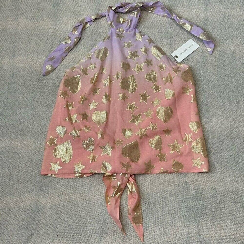 LoveShackFancy Boca Handkerchief Top M Medium Sun… - image 13